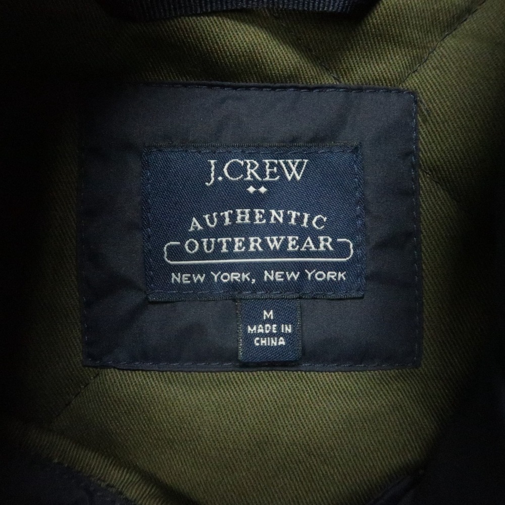 J Crew Jacket Mens Medium Blue Full Zip Snap Quilted Chore Barn Lined Insulated - Picture 4 of 9
